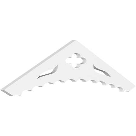 Ekena Millwork Pitch Wellington Architectural Grade PVC Gable Pediment, 36"W x 9"H x 1"P (6/12) GPP036X009X100WEL